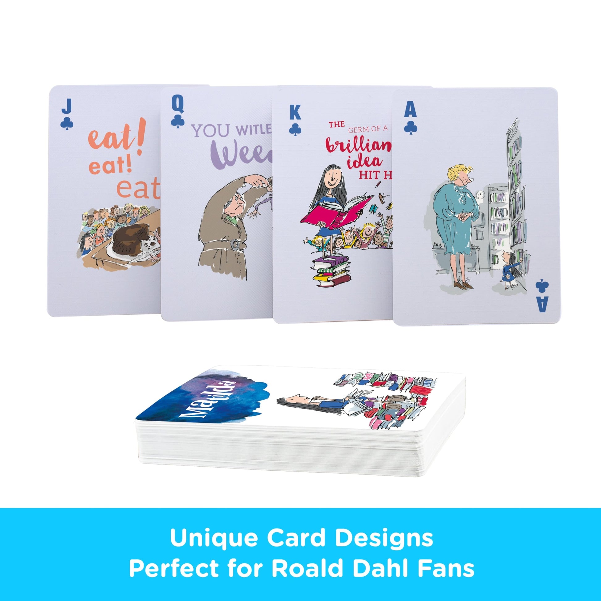 AQUARIUS Matilda Playing Cards - Roald Dahl Themed Deck of Cards for Your Favorite Card Games - Officially Licensed Matilda Merchandise & Collectibles