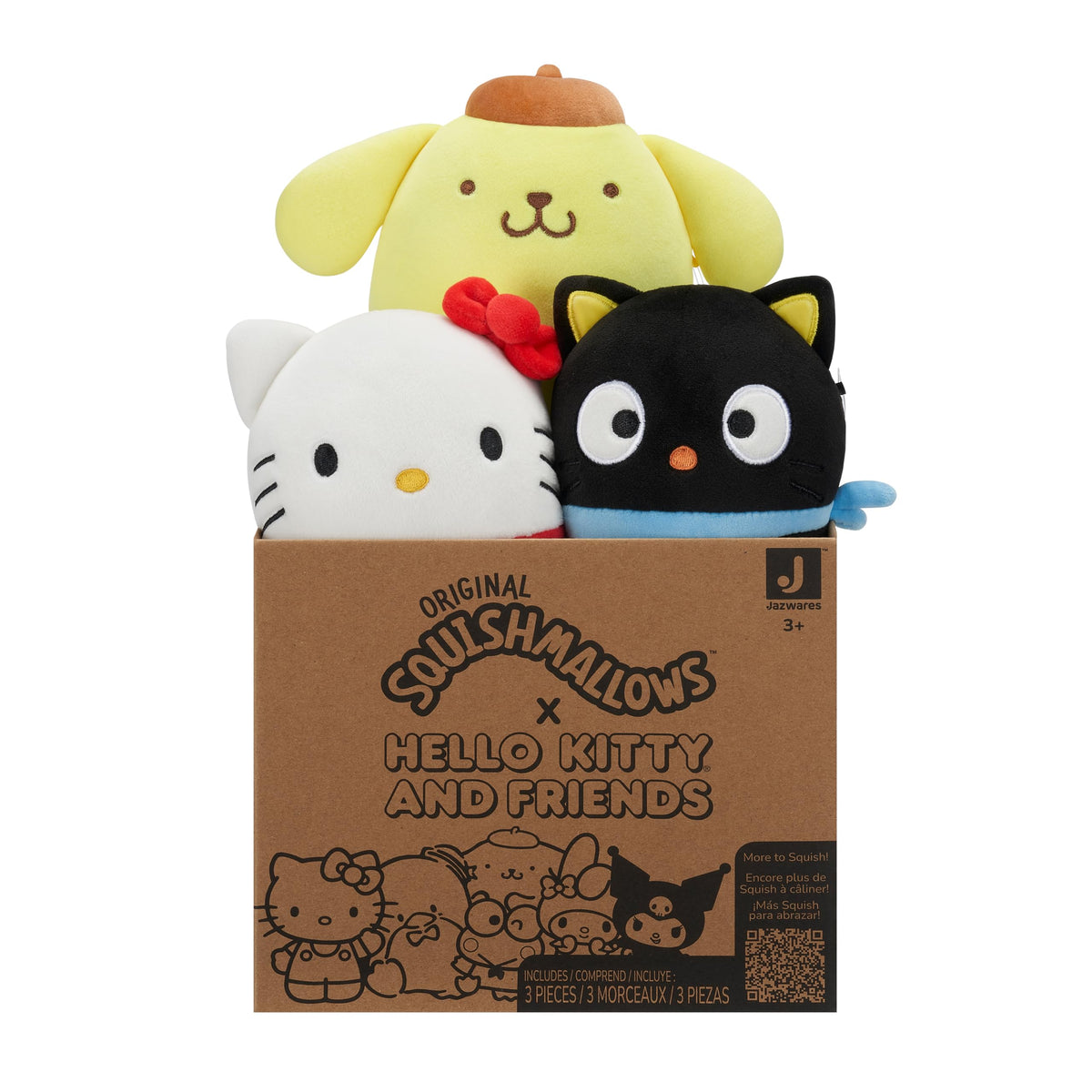 Squishmallows Original Sanrio Hello Kitty and Friends 5in Mystery 3-Pack - Official Jazwares Plush (Little)