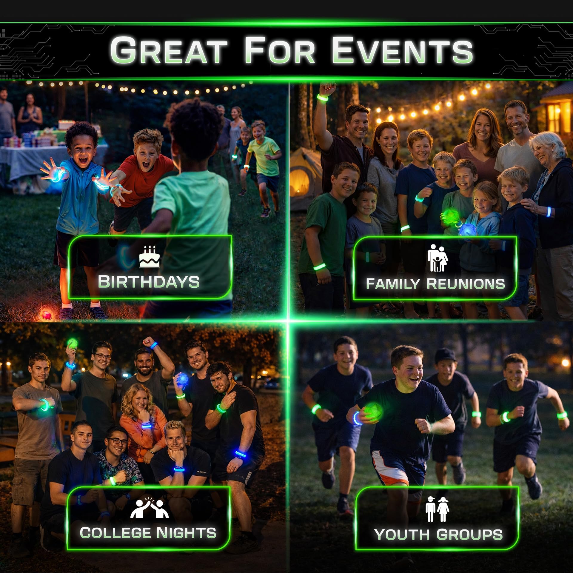 Redux: The Original Glow in The Dark Capture The Flag Game | Ages 8+ | Outdoor Games for Kids and Teens | Glow in the Dark Games | Sports Gifts