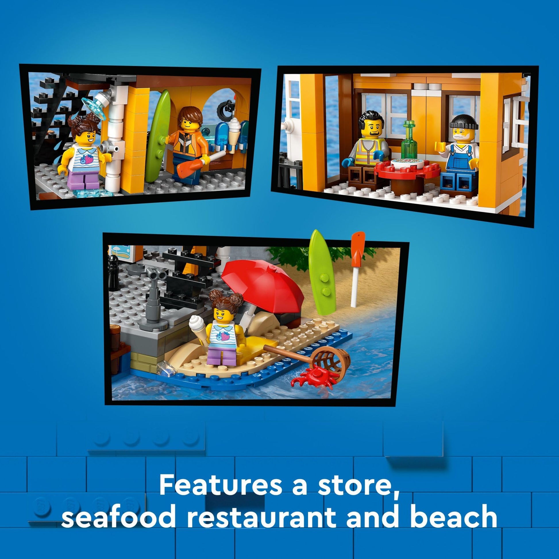 LEGO City Seaside Harbor with Cargo Ship Toy, Model Container Crane and Boat with 8 Minifigures Included, Building Set for Boys and Girls Ages 8 and