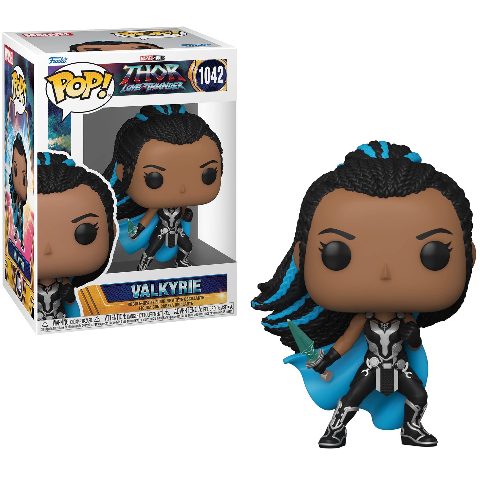 Funko POP Marvel: Marvel Studios' Thor: Love and Thunder- Valkrie Gorr Korg and Miek, Figures Stand 3.75" Tall, Each Figure Comes Individually