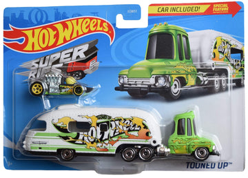 Hot Wheels Super Rigs Tooned Up, [Green/White] car Included