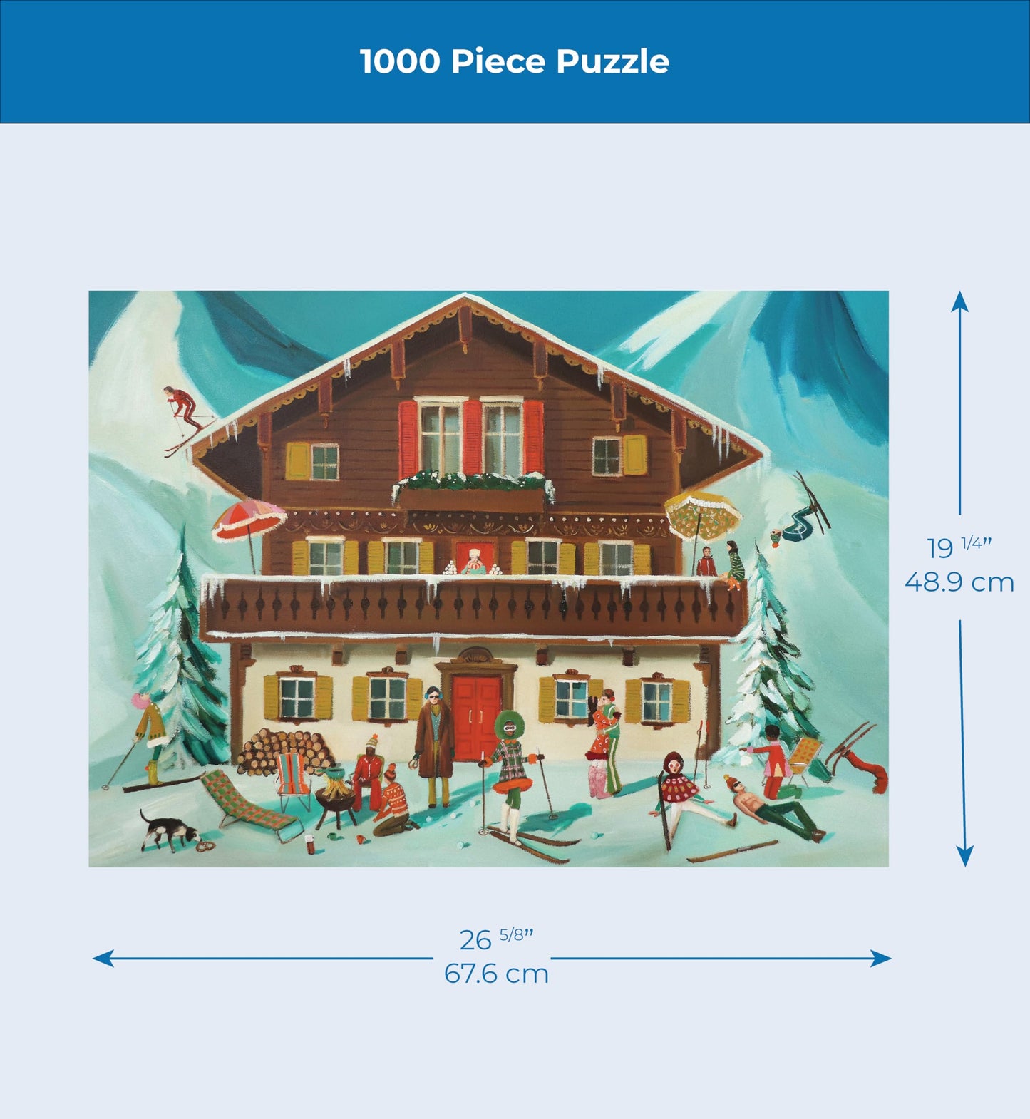 New York Puzzle Company - Janet Hill Mountain Moguls - 1000 Piece Jigsaw Puzzle for Adults by Janet Hill