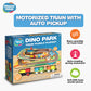 Playful Minds Dino Park Train Puzzle Playset - 60 Pc Build and Play Railway Set for Toddlers and Kids Ages 3-5 - EVA Foam Puzzle Track with Motorized