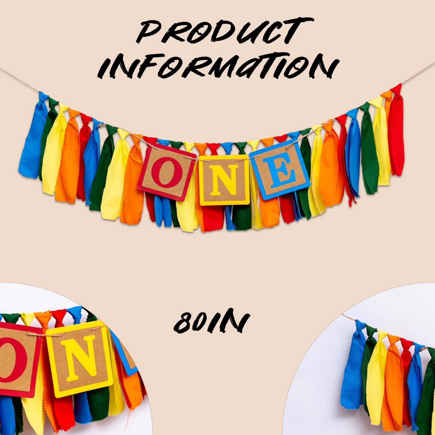 Upfirst Colorful One High Chair Banner