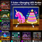 2026 LED Drawing Board with Colors, Glow Doodle Acrylic Dry Erase Board for Kids Ages 6+, 13.7"x10" Rechargeable Light Up Note Boards for Boys & Girls