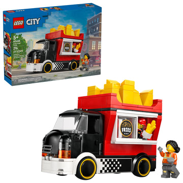 LEGO City Fries Food Truck Building Toy for Kids - Pretend Play Truck Toy for Boys & Girls, Ages 5+ - Mobile Restaurant Playset W/2 Minifigures