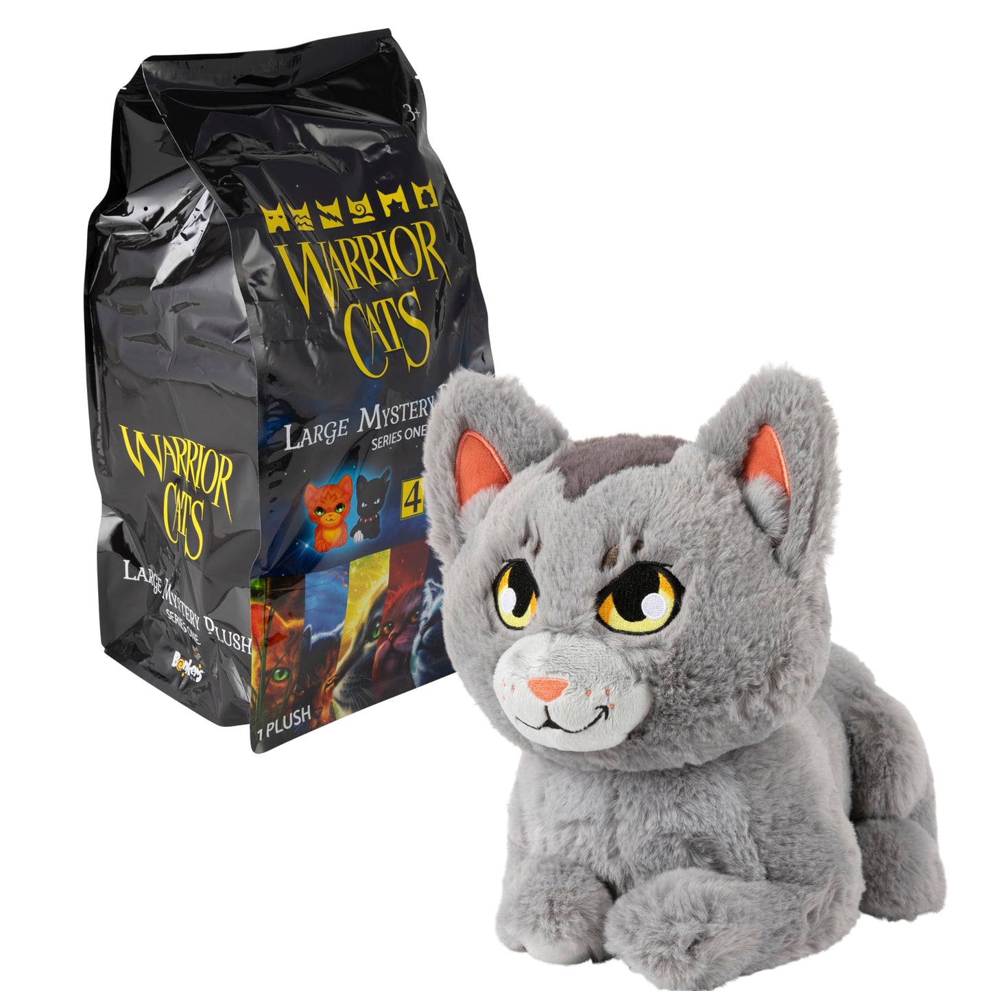 Warrior Cats Large Mystery Plush, Series 1, Book Series, Mystery Plush Bag, Blind Bag, 1 of 4 Possible, Official Merch