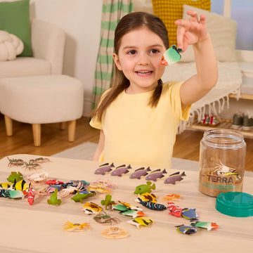 Terra by Battat Tropical Fish World, 60 Mini Ocean Animal Figures, Animals