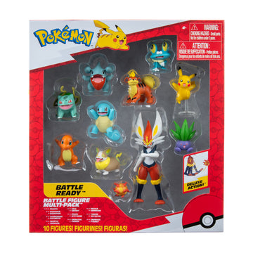 Pokemon Multipack 10 Pack - Pikachu, Squirtle, Bulbasaur, Charmander, Froakie, Yamper, Gible, Growlithe, Oddish, Cinderace