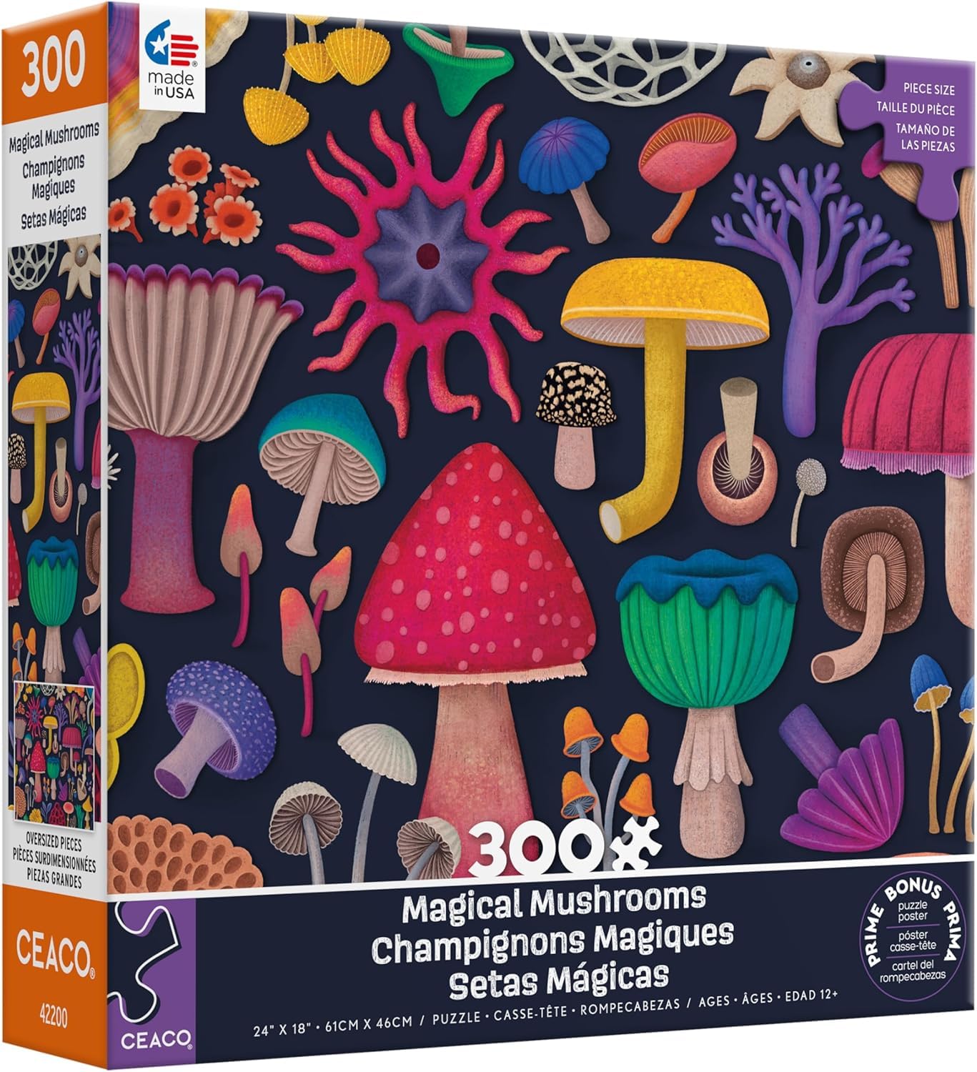 Ceaco - Magical Mushrooms - 300 Large Piece Jigsaw Puzzle for Adults