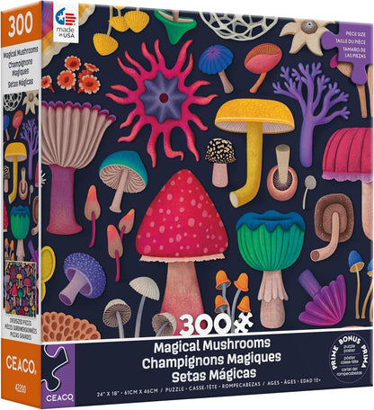 Ceaco - Magical Mushrooms - 300 Large Piece Jigsaw Puzzle for Adults