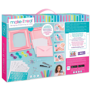 Make It Real: DIY Jewelry & Art Gift Station - Create 8 Bracelets & Cards, 76 Piece Kit, Calligraphy & Watercolor Designs Made Easy, Tweens & Girls