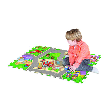 Fisher Price 6 Pc Mega Floor Mat with Vehicle Playmat with Vehicle