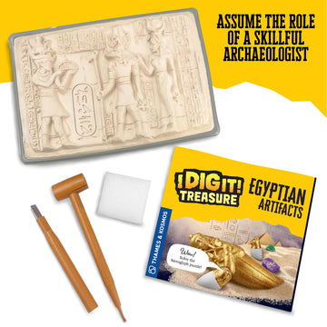 Thames & Kosmos I Dig It! Treasure - Egyptian Artifacts Excavation Kit | Explore Archaeology, Ancient Egypt & Hieroglyphics | Dig Out Collectible