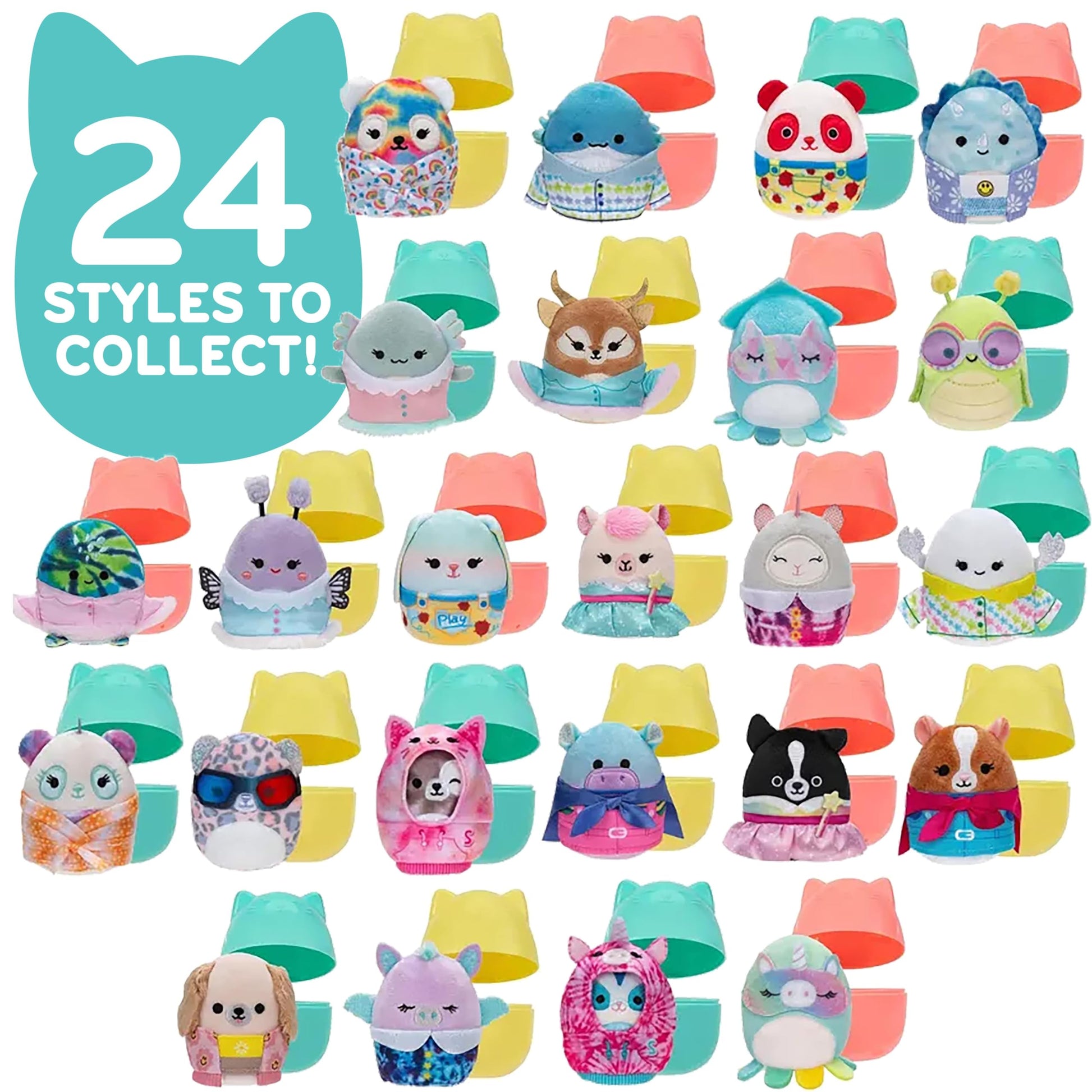 Squishmallows Squishville Series 12 Mini Mystery Plush (12 Pack) Official Jazwares Plush - Collectible Soft & Squishy Blind Capsules - Styles May Vary