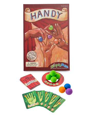 SimplyFun Handy - Family Game for Kids and Adults Ages 8+ - Fine Motor Skills Game with Soft Balls and Cards - Classroom, Party, or Family Game Night