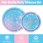 Xindtek 126 Pcs Frozen Birthday Party Supplies Disposable Winter Snowflake Paper Plates Napkins Cups Forks Tablecloth for Christmas Winter Wonderland
