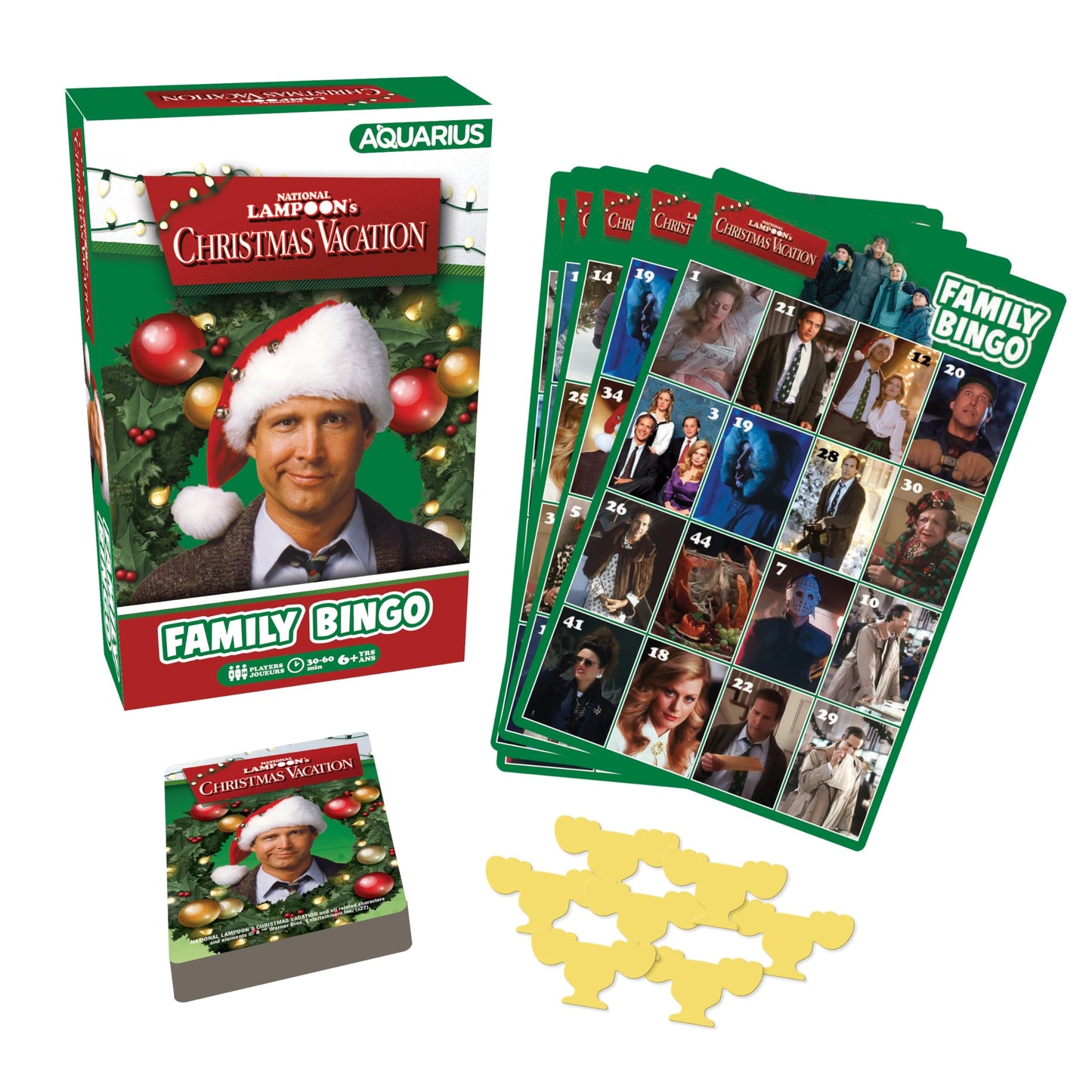 Aquarius Christmas Vacation Family Bingo Game, National Lampoon Holiday Movie Party Board Game for Kids Teens Adults, Officially Licensed, Ages 8+