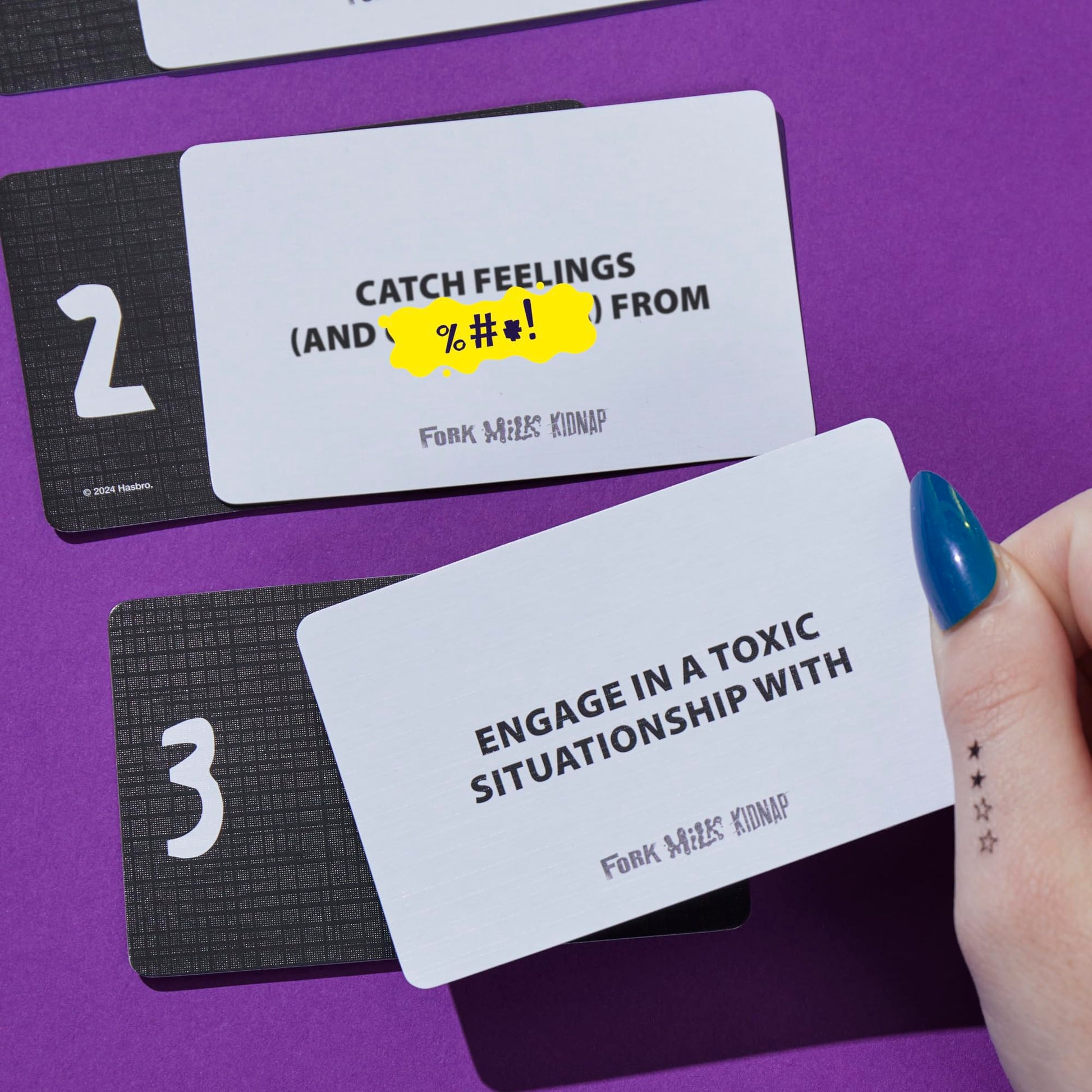 Hasbro Gaming Fork Milk Kidnap Game for Adults Only, an Adult Party Game of Questionable Choices, Ages 17+, for 3 to 10 Players, Hilarious NSFW Card