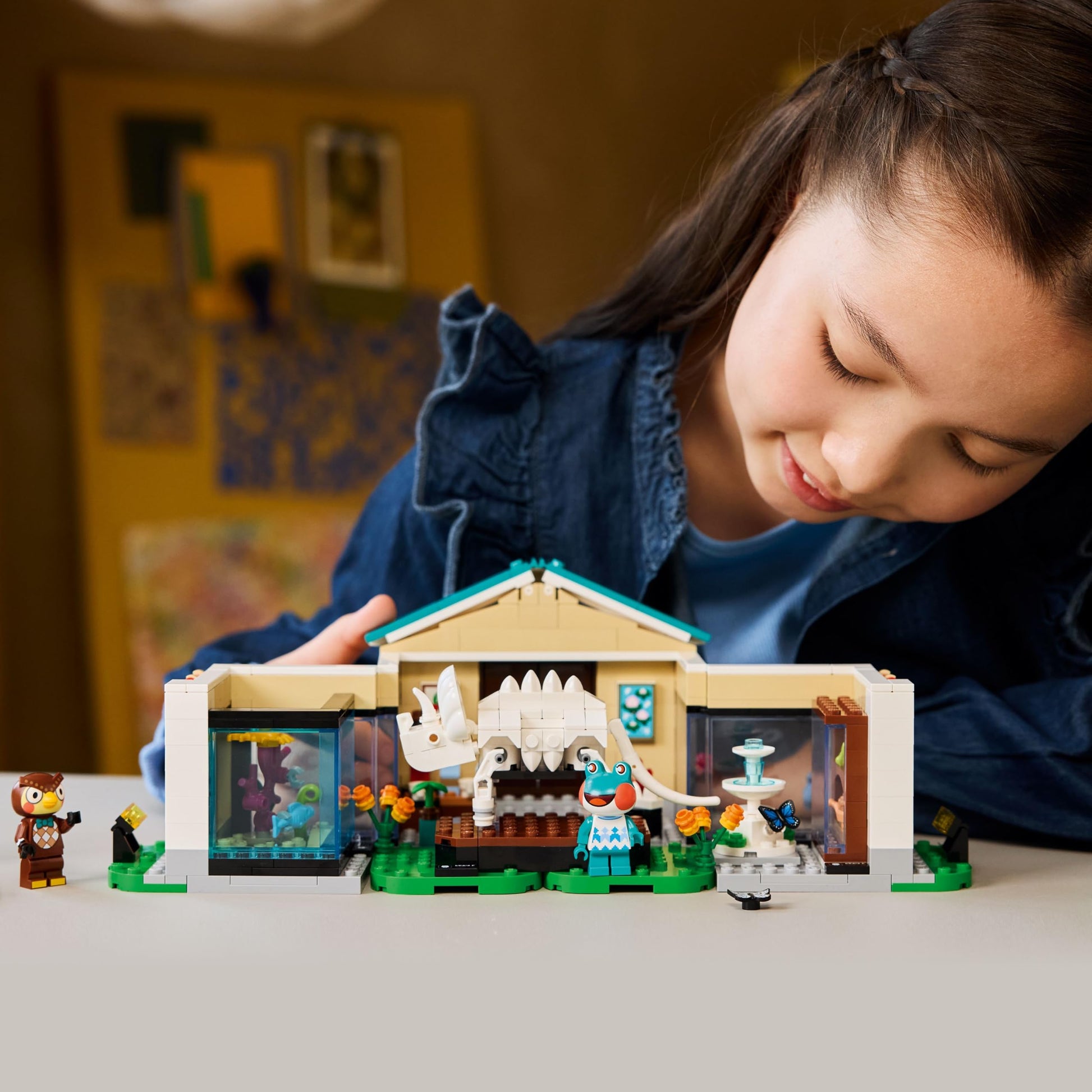 LEGO Animal Crossing Blathers’s Museum Collection Building Toy - Pretend Play Set W/2 Toy Minifigures for Girls & Boys, Ages 7+ - Building Blocks