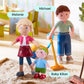 HABA Little Friends Family Bundle - Set of 3 Dollhouse People Figures for Ages 3+, Flexible Plastic Mini Dolls for Pretend Play