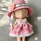 Premium Overall Pinafore Dress (Pink Suspender Dress) for 6.7" / 17 cm LABUBU Doll - Includes Miniature Accessories (Doll Not Included)