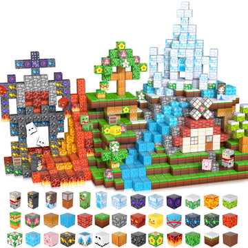 LAYVIC 200PCS Magnetic Building Blocks, Magnet Toys Magnetic Cubes, Magnetic Blocks for Kids Ages 4-8, Stacking Magnet Blocks STEM Building Toys