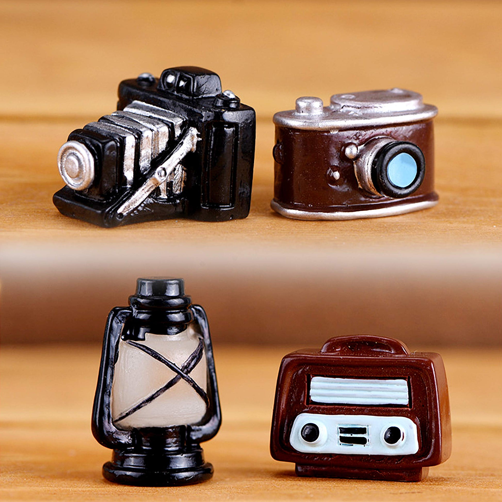 12Pcs Dollhouse Furniture Accessories Decor, Miniature Doll House Retro Home Appliances Ornaments, Mini Simulated Furniture Models for Pretend Play