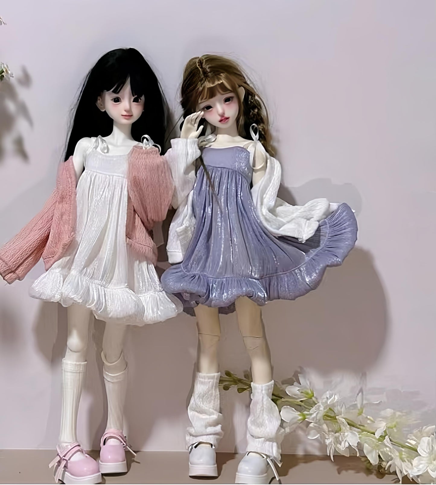 QGYDYH BJD Doll Clothes Handmade Fashions Clothes Suitable Cardigan Dress for 1/4 BJD Dolls (E)