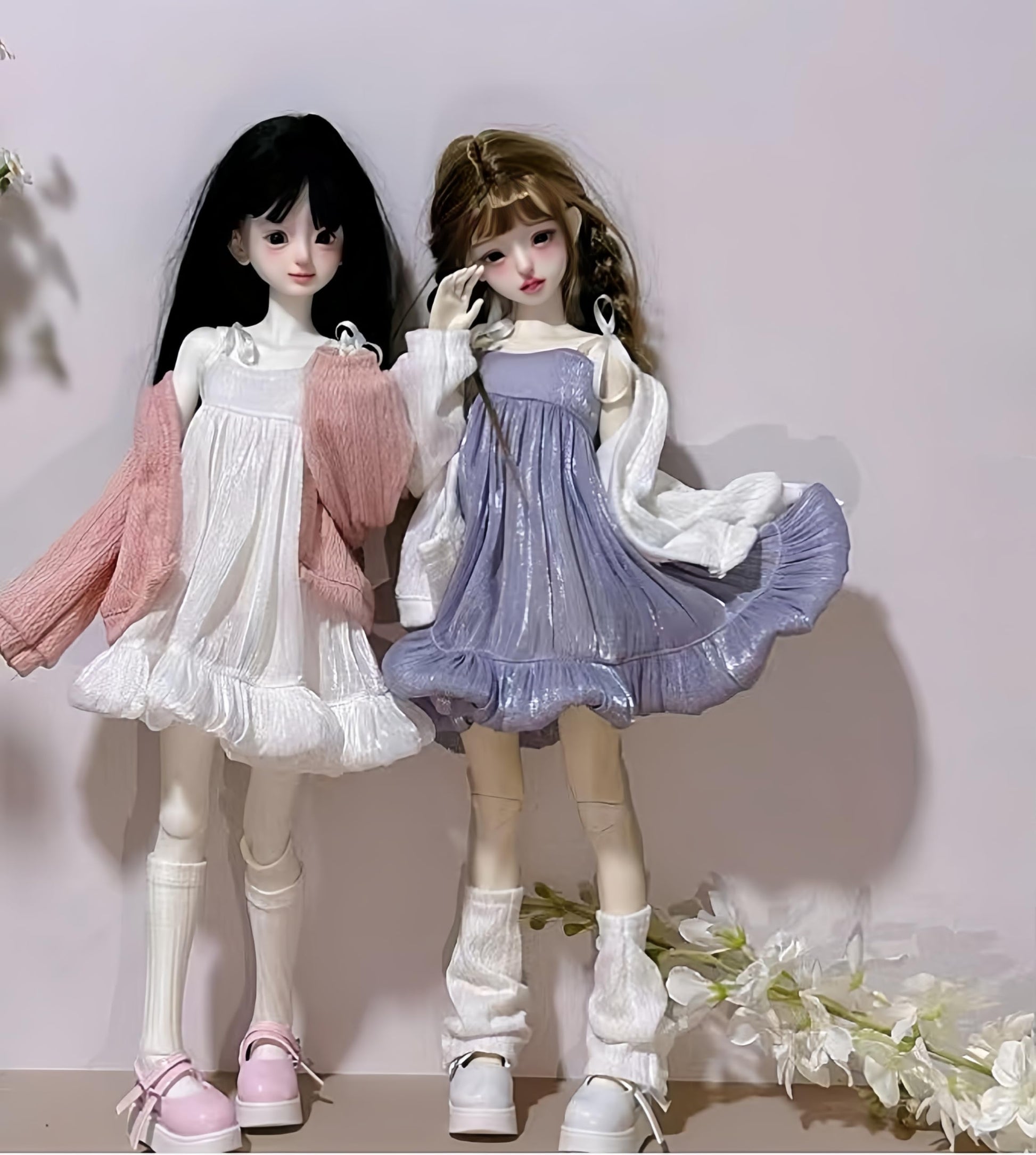 QGYDYH BJD Doll Clothes Handmade Fashions Clothes Suitable Cardigan Dress for 1/4 BJD Dolls (E)