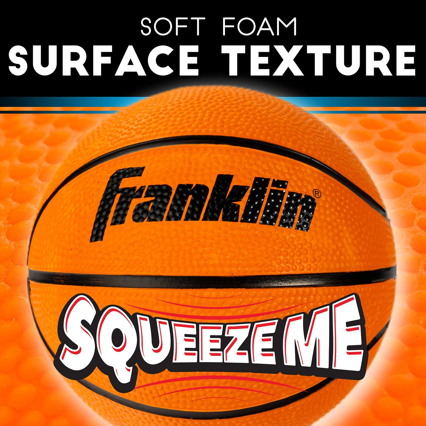 Franklin Sports Soft Indoor Mini Foam Basketballs - 3 Pack - Slam Dunk Approved - Indoor Game Room Replacement Basketballs - No Pump Needed, Orange