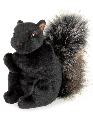 Bearington Acorn Black Plush Squirrel Stuffed Animal - 7" Realistic Soft Squirrel Toy for Kids - Cuddly, Adorable Woodland Creature Gift for Stuffed