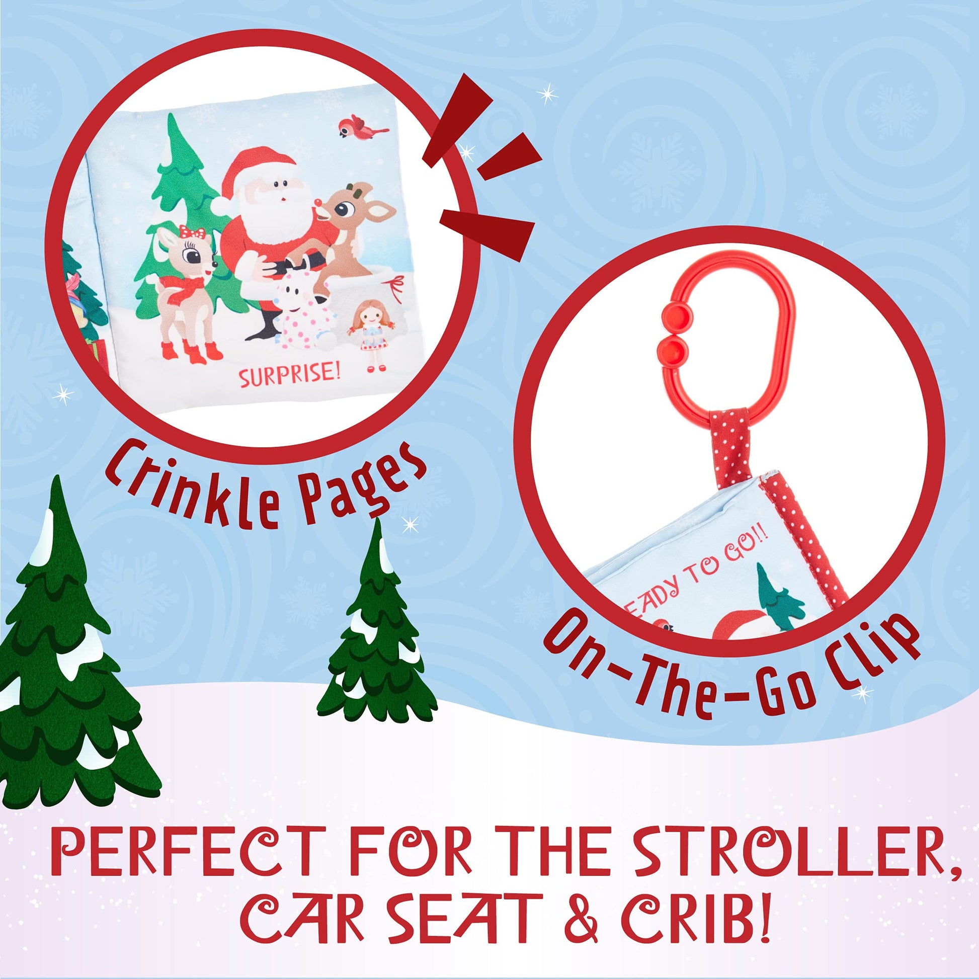 Kids Preferred Rudolph The Red-Nosed Reindeer On The Go Soft Teether Book