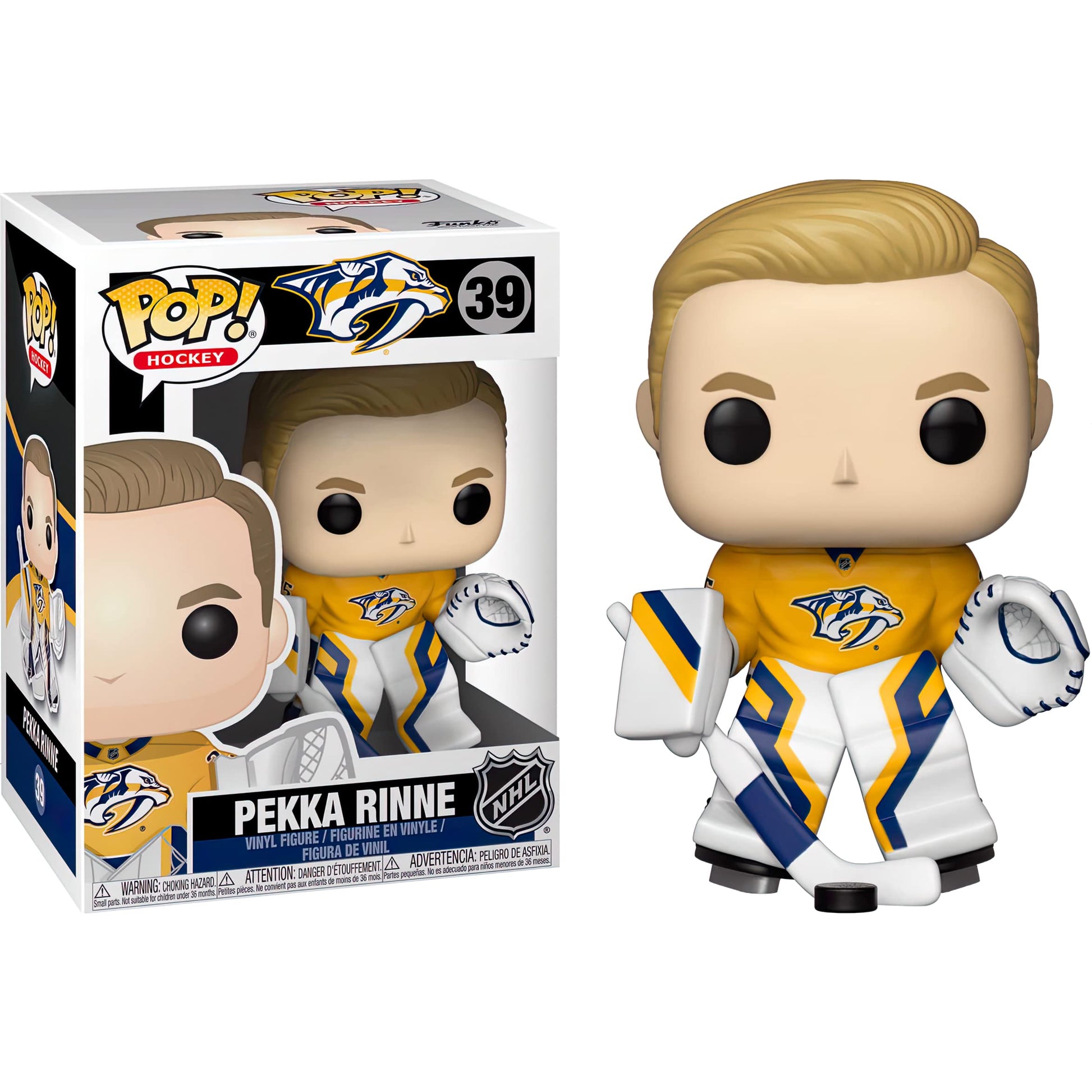 Funko P e k k a R i n n e [P r e d a t o r s ]: P o p ! Hockey Vinyl Figurine Bundle with 1 Compatible 'ToysDiva' Graphic Protector (039-34332 - B)