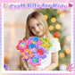 MDINGTD Toys for 4 5 6 7 8+ Year Old Girls, Poke Art Flower Bouquet with 8 Flowers & 2 Butterflies Arts and Crafts for Girls Ages 4-8 DIY Creative