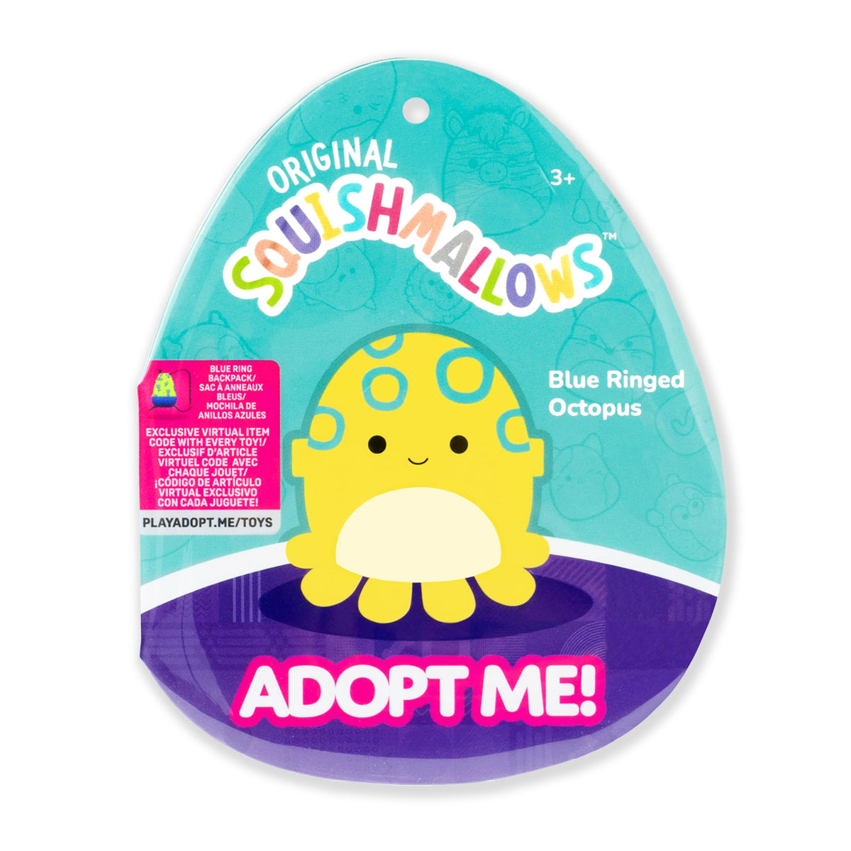 Squishmallows Original 8in Adopt Me! Blue Ringed Octopus Plush