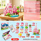 Luxalba 100PCS Pink Princess Castle Magnetic Blocks Girls Toys