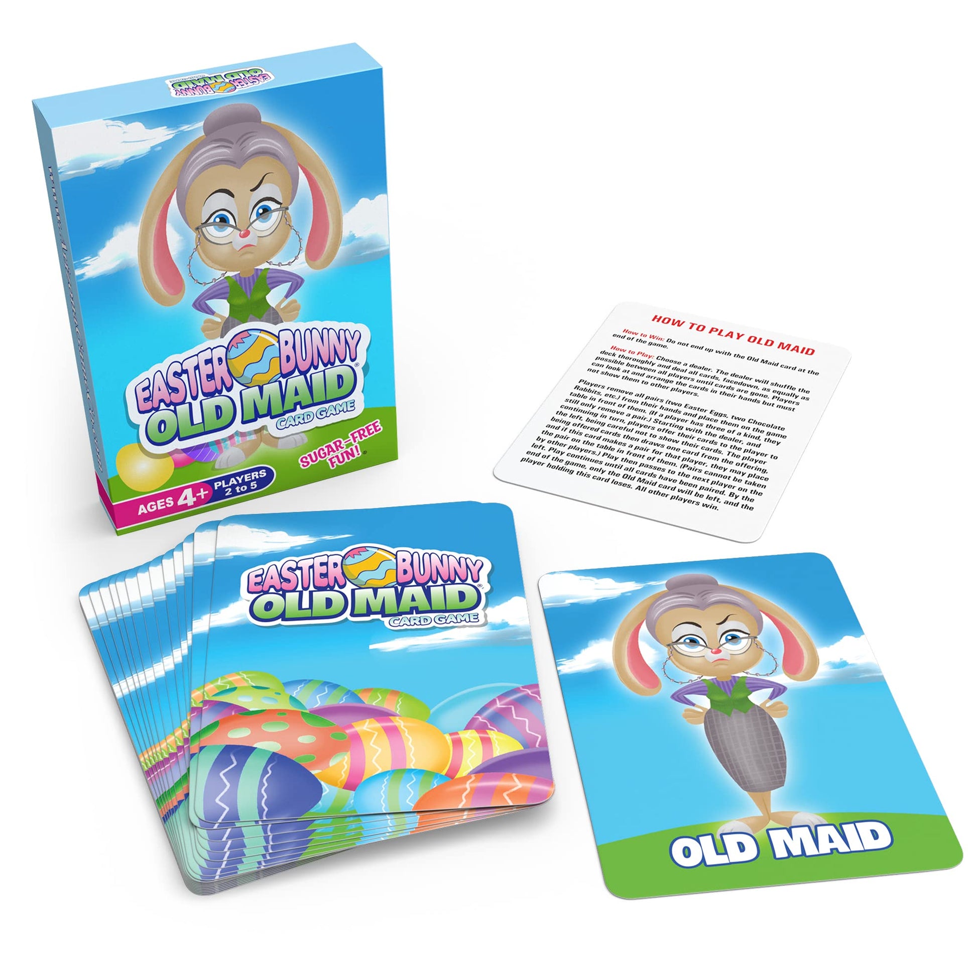 Arizona GameCo Easter Bunny Old Maid Card Game for Kids Ages 4-8, Kids Card Game, Family Card Game, Easter Basket Stuffer, Easter Gift for Boys