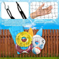71 x 47 in Large Pool Toy Float Storage Net with 20 Hooks and 20 Cable Ties