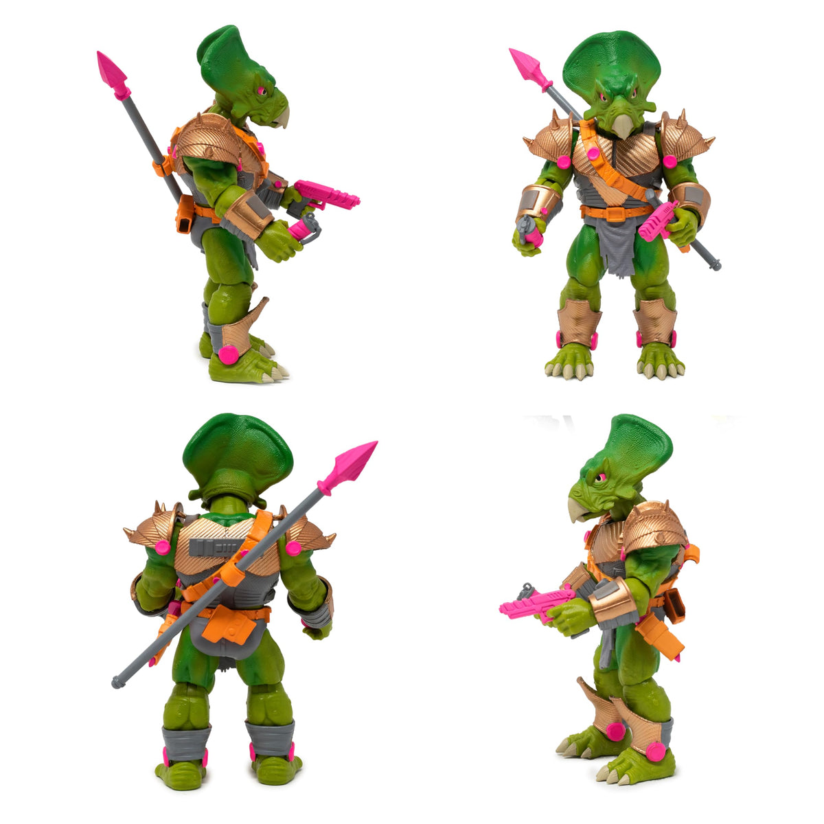 Boss Fight Studio Saurozoic Warrior Ceratopsian Guard Futuristic, Armored Dinosaur Hero - Highly Articulated, Posable Collectible Action Figure, Full