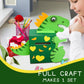 4E's Novelty DIY Dinosaur Valentines Card Box Craft Kit - Makes 1 Valentines Day Crafts for Kids, Valentine Mailbox for Classroom Exchange Party