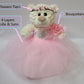 KINNEX COLLECTIONS SINCE 1997 12" Mi Bautizo Teddy Bear with Dress (Centerpiece) ~ B09631B-2 (Ivory)