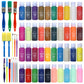 Kids Tempera Paint Set | Value Pack Includes 40 Washable Non-Toxic Colorful Paints (2oz bottles) & 15 Brushes | Metallic, Neon, Glow In The Dark