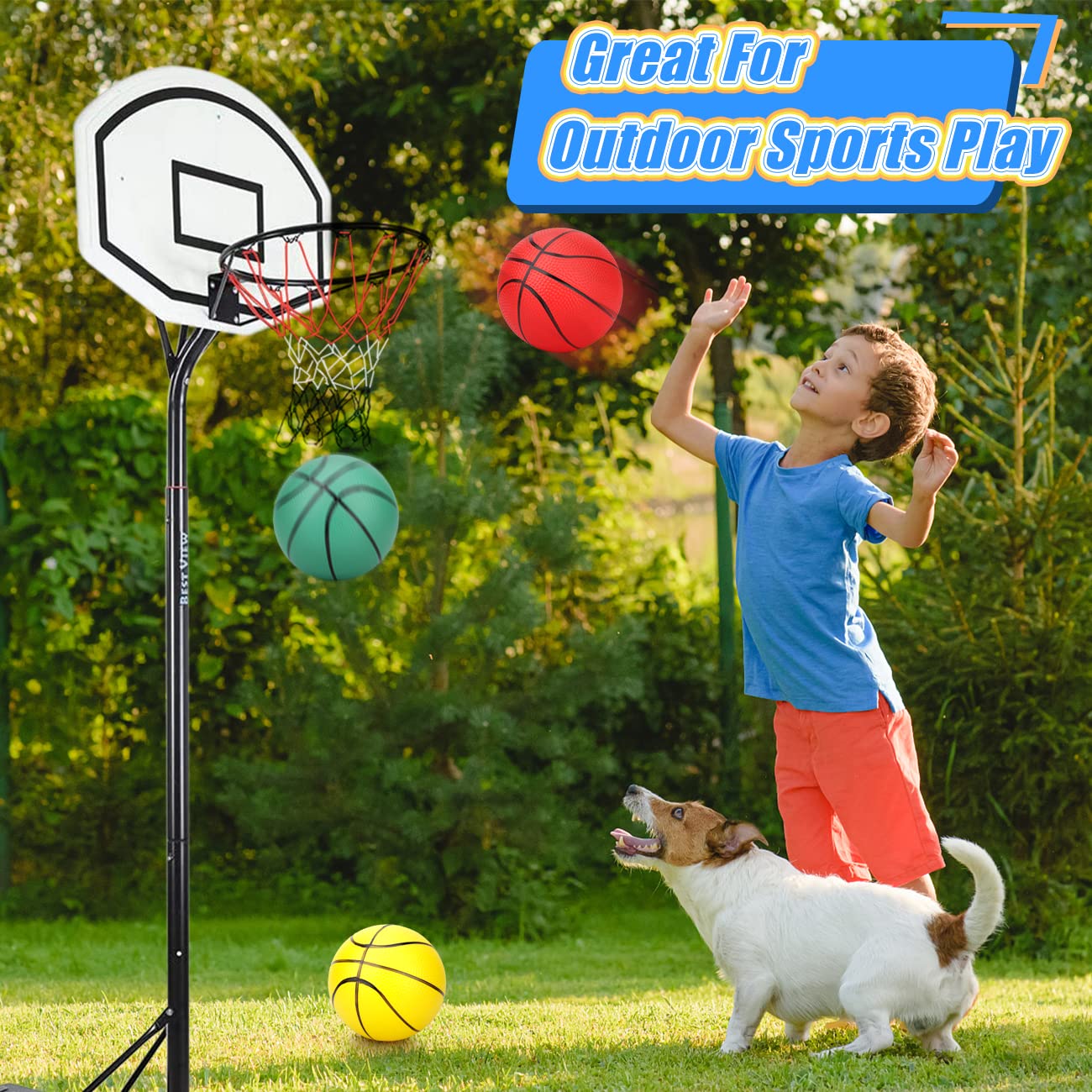 6" Mini Basketball Toy for Mini Pool Balls, Small Basketball for Over The Door Hoop, PVC Beach Balls for Kids Toddler Indoor 3 Pack