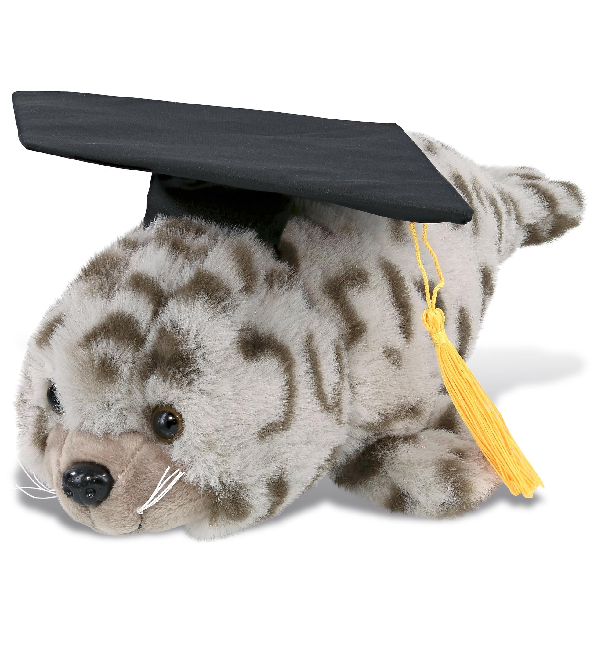 DolliBu Seal Graduation Plush Toy - Super Soft Seal Plush Graduation Stuffed Animal Dress Up with Gown & Cap with Tassel Outfit - Gift