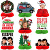 9PCS Home Alome Christmas Honeycomb Centerpieces Home Alone Christmas Decorations Funny Merry Christmas Ya Filthy Animal Table Decorations for Home