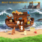 Noah's Ark Boat Building Blocks, Jesus Bible Religious Story Ship Toys with Animals & Plants Compatible with Lego, Baptism Gifts Easter Gifts