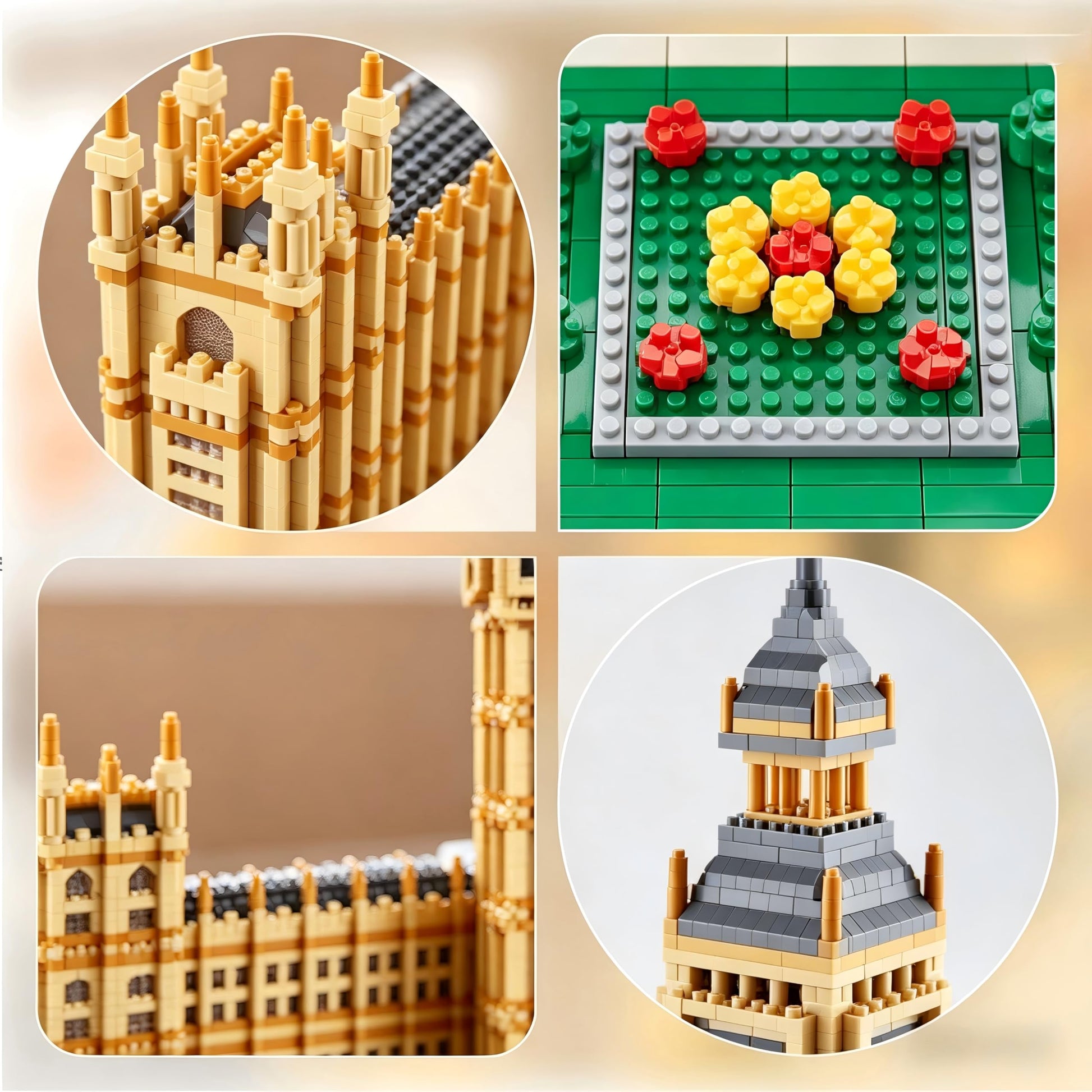 Komvoor World Famous Architecture Micro Building Blocks Set 4112 PCS - London Big Ben DIY Collectible Model for Lovers, Adults or Teens Ages of 14+