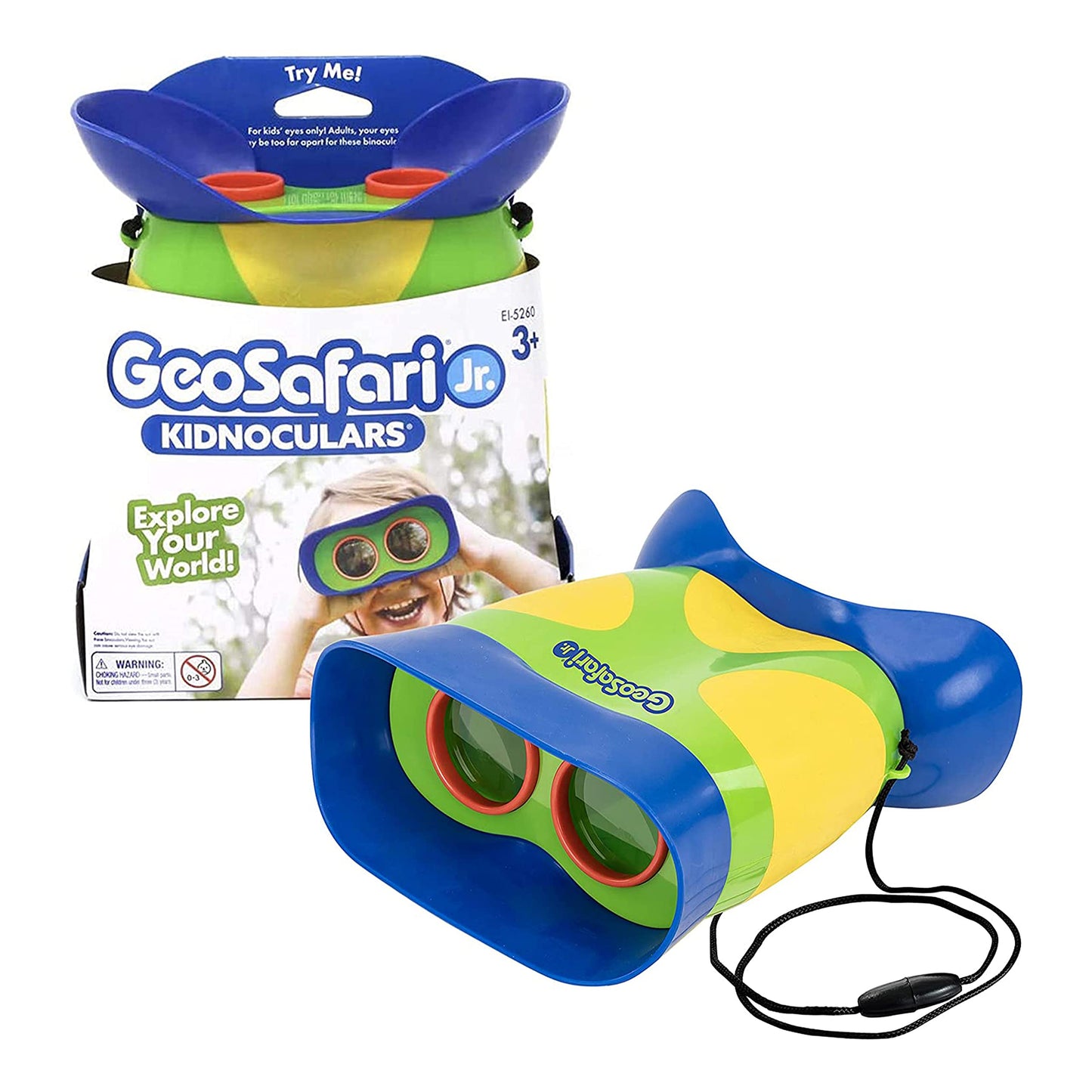 Educational Insights GeoSafari Kidnoculars - Toy Binoculars for Kids, Outdoor Toys for Kids Ages 4-8, Toddler Camping and Nature Toys, Lightweight